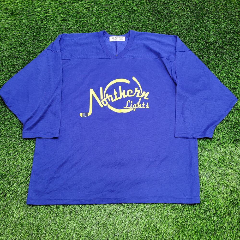 VTG Northern Light CCM Hockey Jersey Shirt 3XL 28x31 Blue